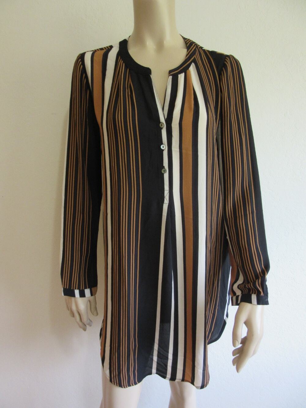 ONLY Nova Lux Stripe 36/S Long Tunic Shirt-JB1